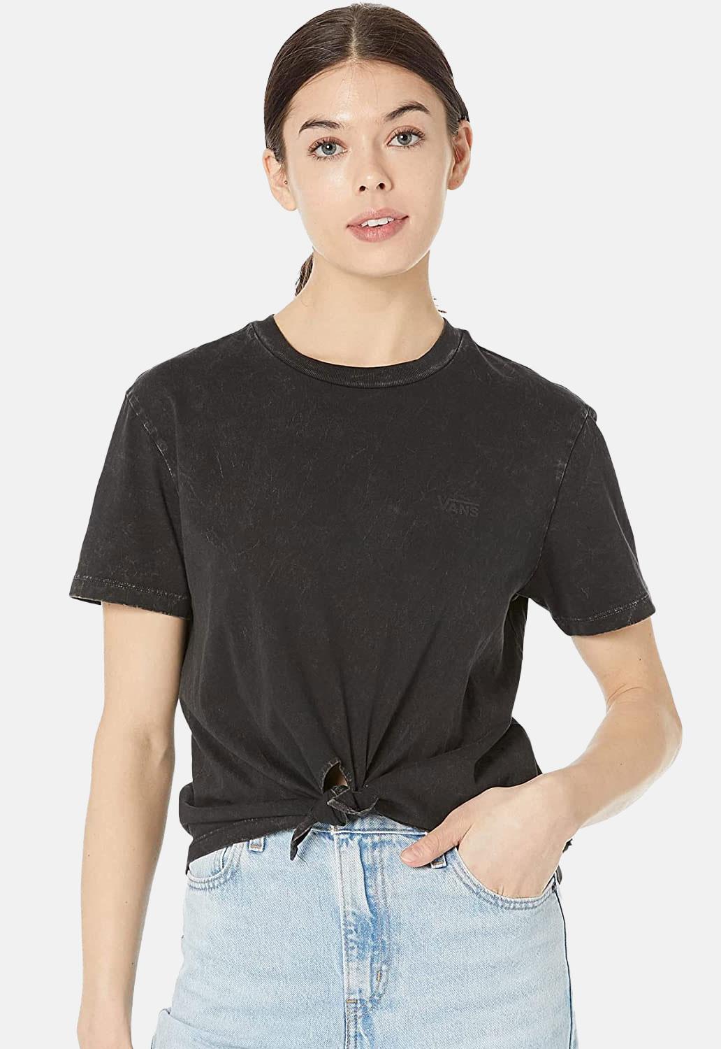 Junior V Wash Knot T-Shirt Style001