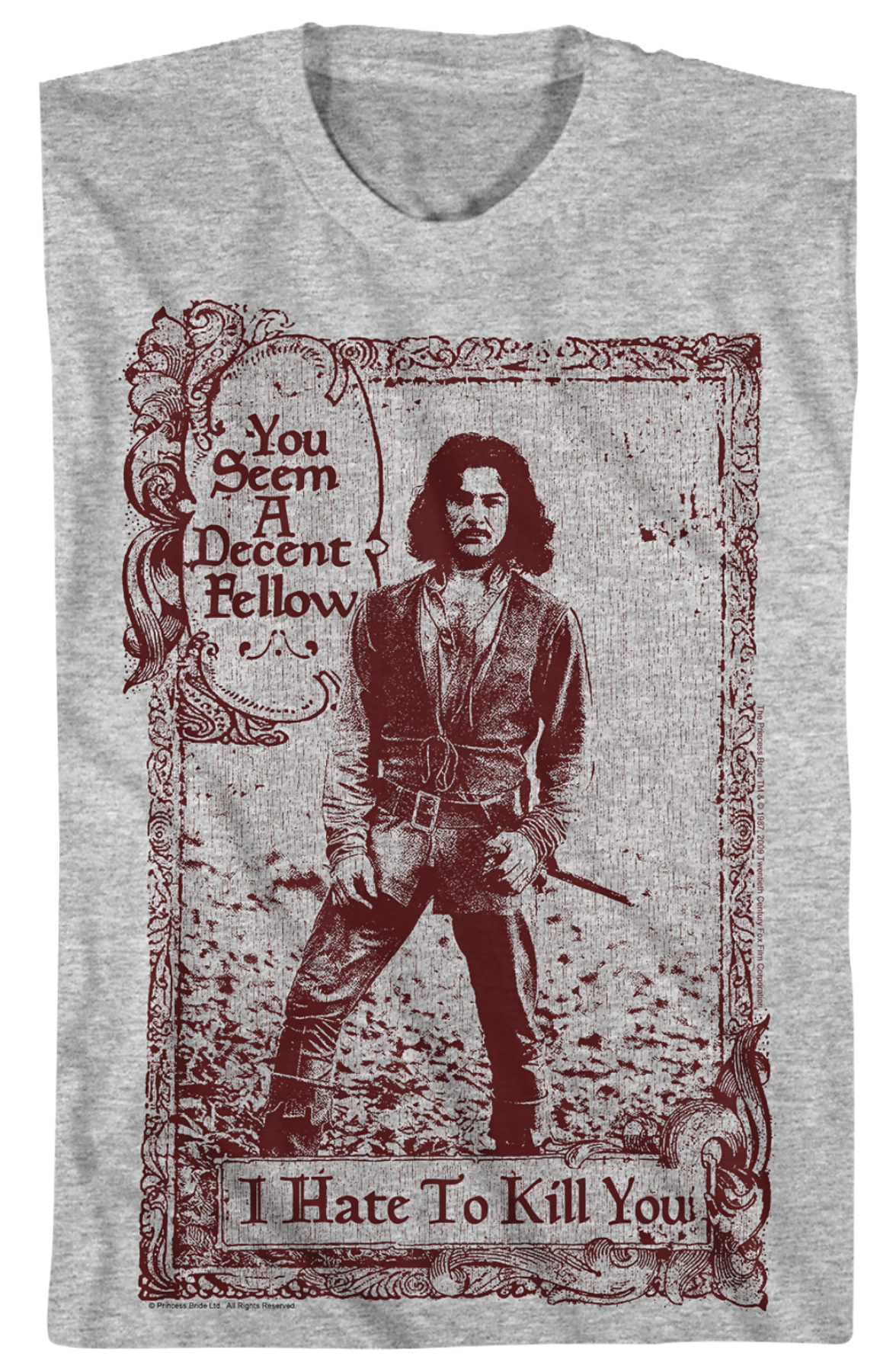 Inigo Montoya I Hate To Kill You Princess Bride T-Shirt