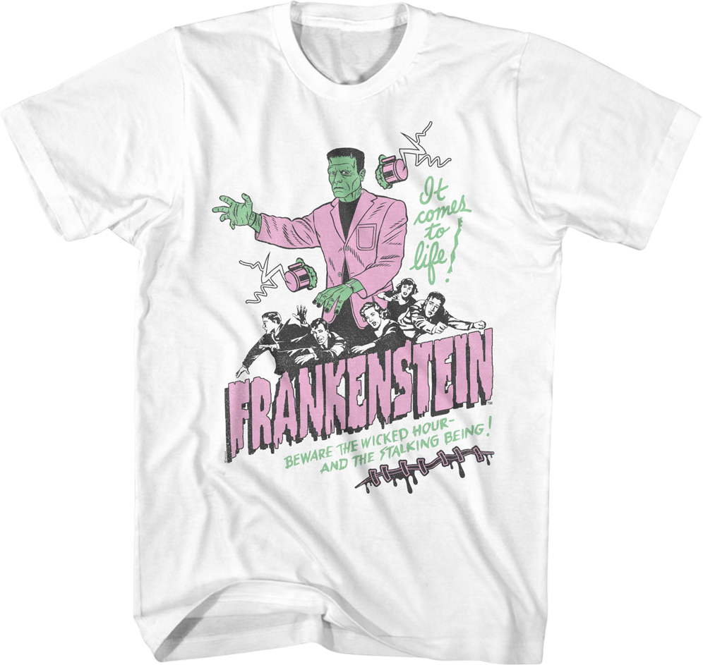 It Comes To Life Illustration Frankenstein T-Shirt