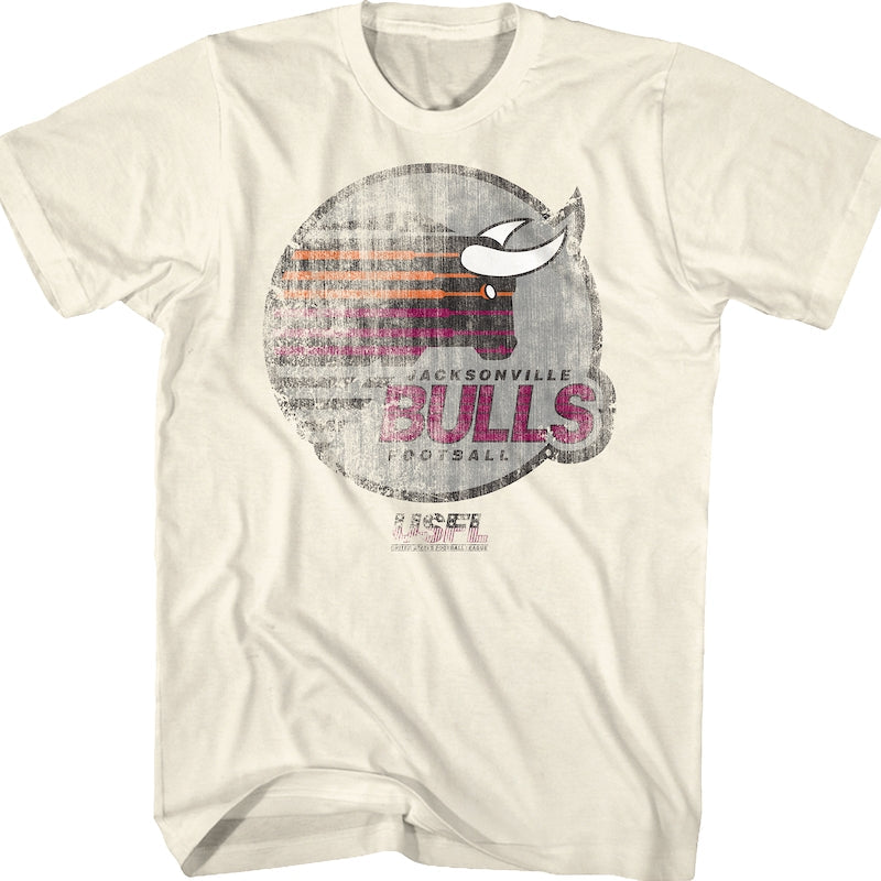 Natural Jacksonville Bulls USFL T-Shirt