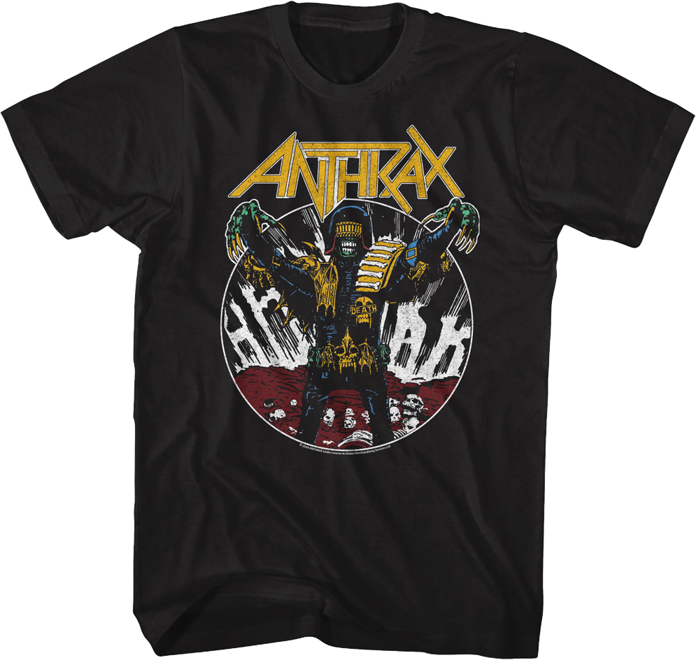 Judge Dredd Zombie Anthrax T-Shirt