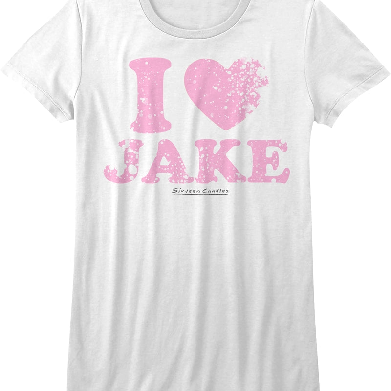 Junior Distressed I Love Jake Sixteen Candles Shirt