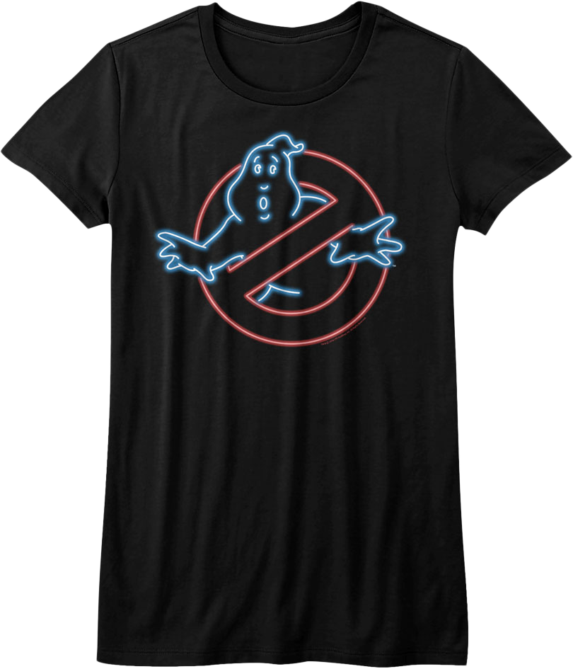Womens Neon Logo Real Ghostbusters Shirt