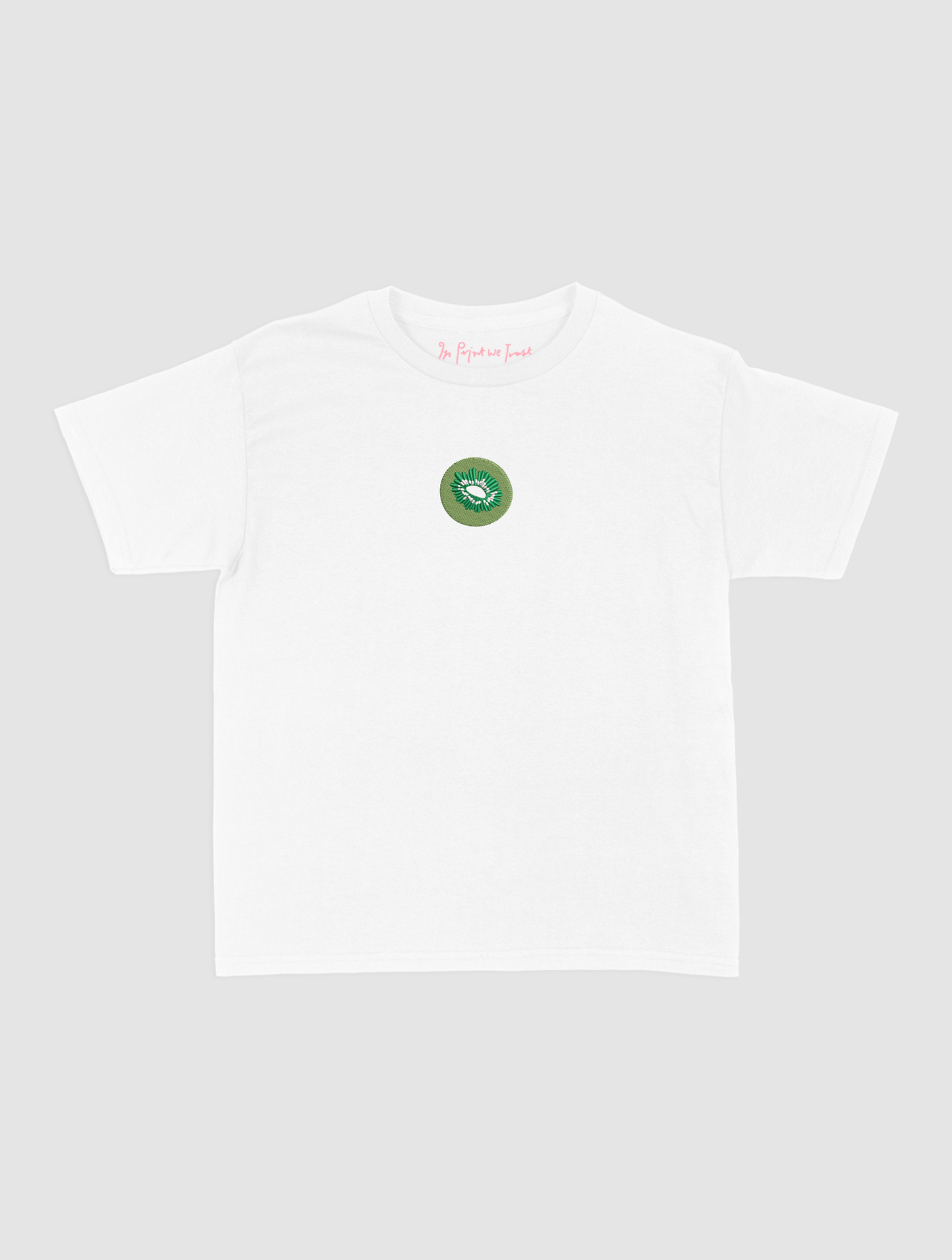 kiwi embroidered baby tee