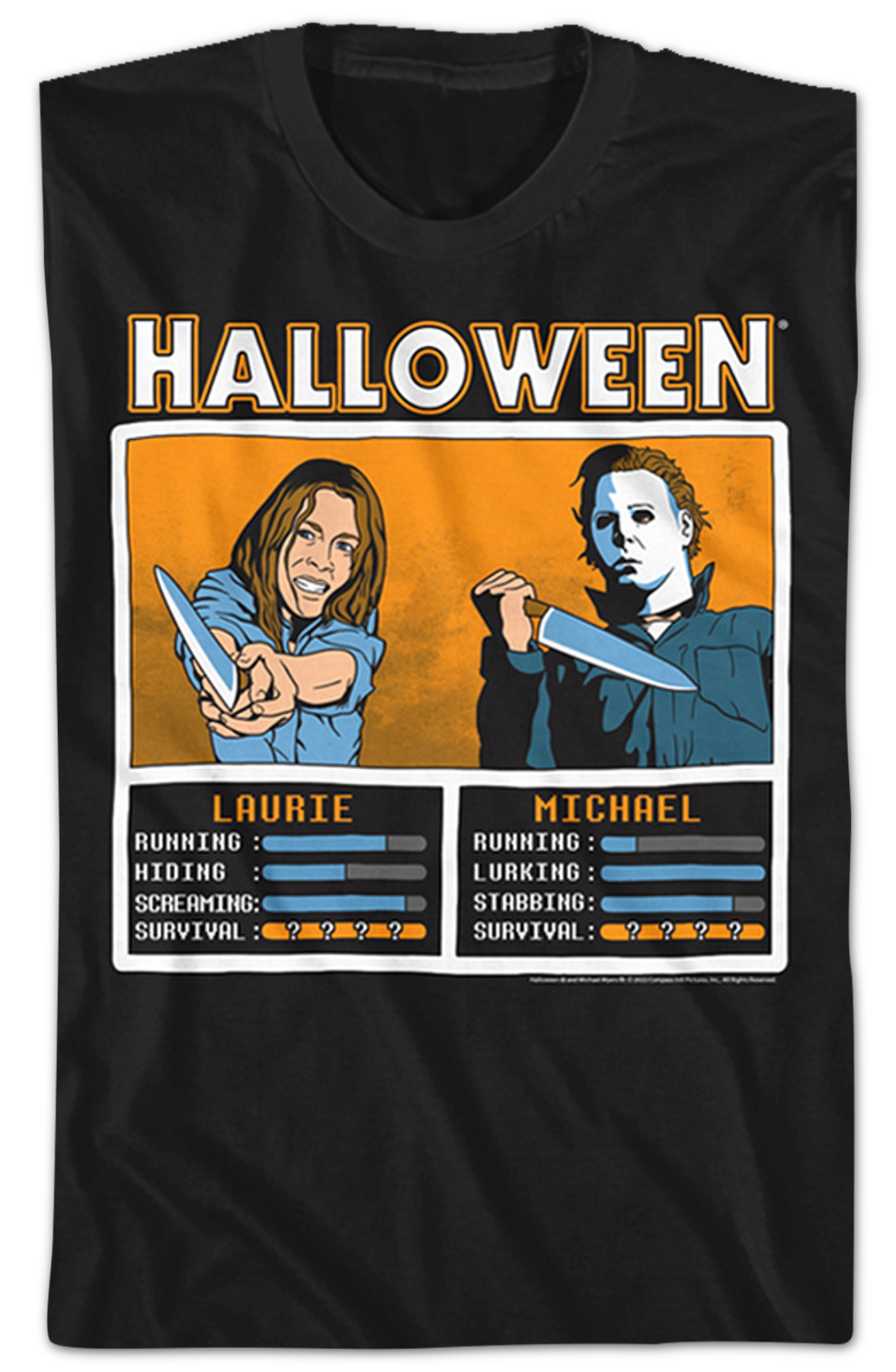 Laurie And Michael Knives Out Video Game Halloween T-Shirt