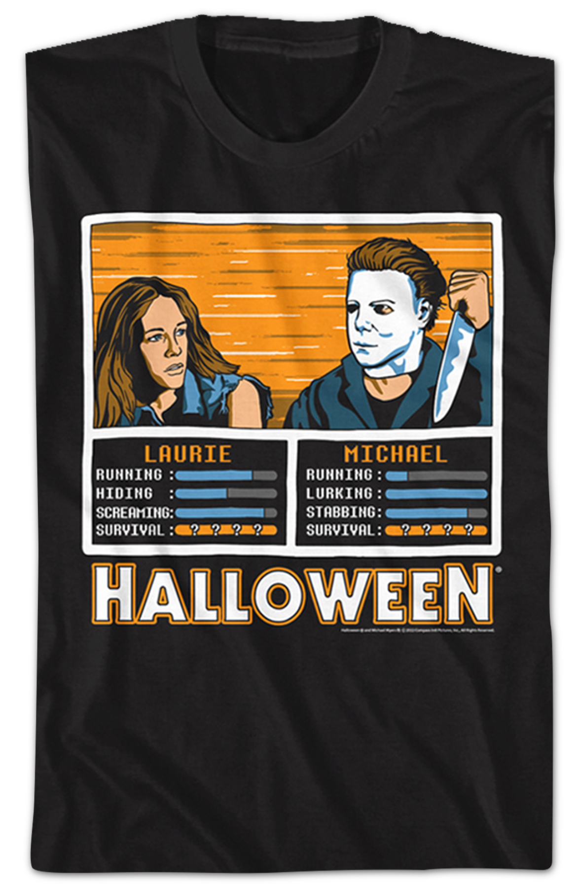 Laurie vs Michael Video Game Halloween T-Shirt