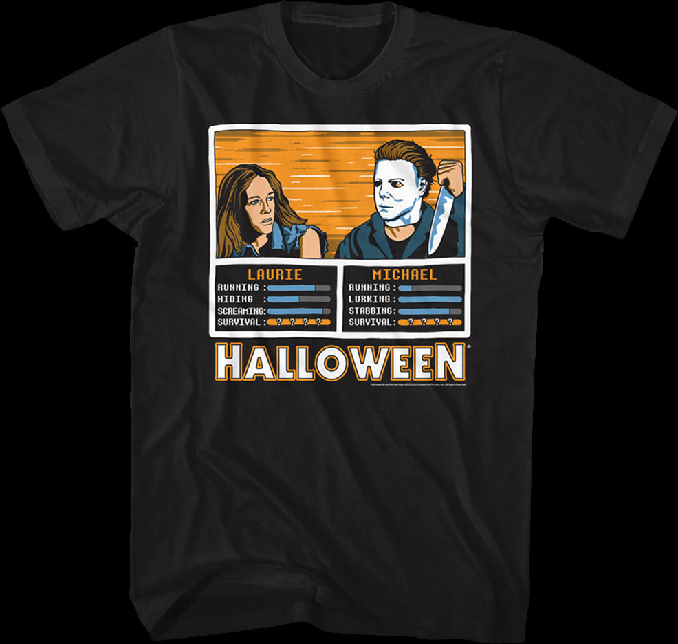 Laurie vs Michael Video Game Halloween T-Shirt