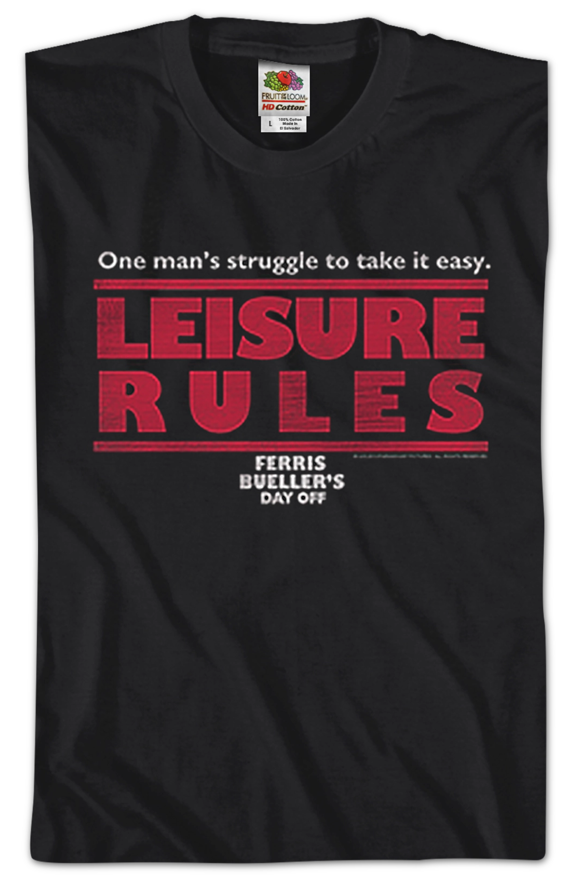 Leisure Rules Ferris Bueller's Day Off T-Shirt
