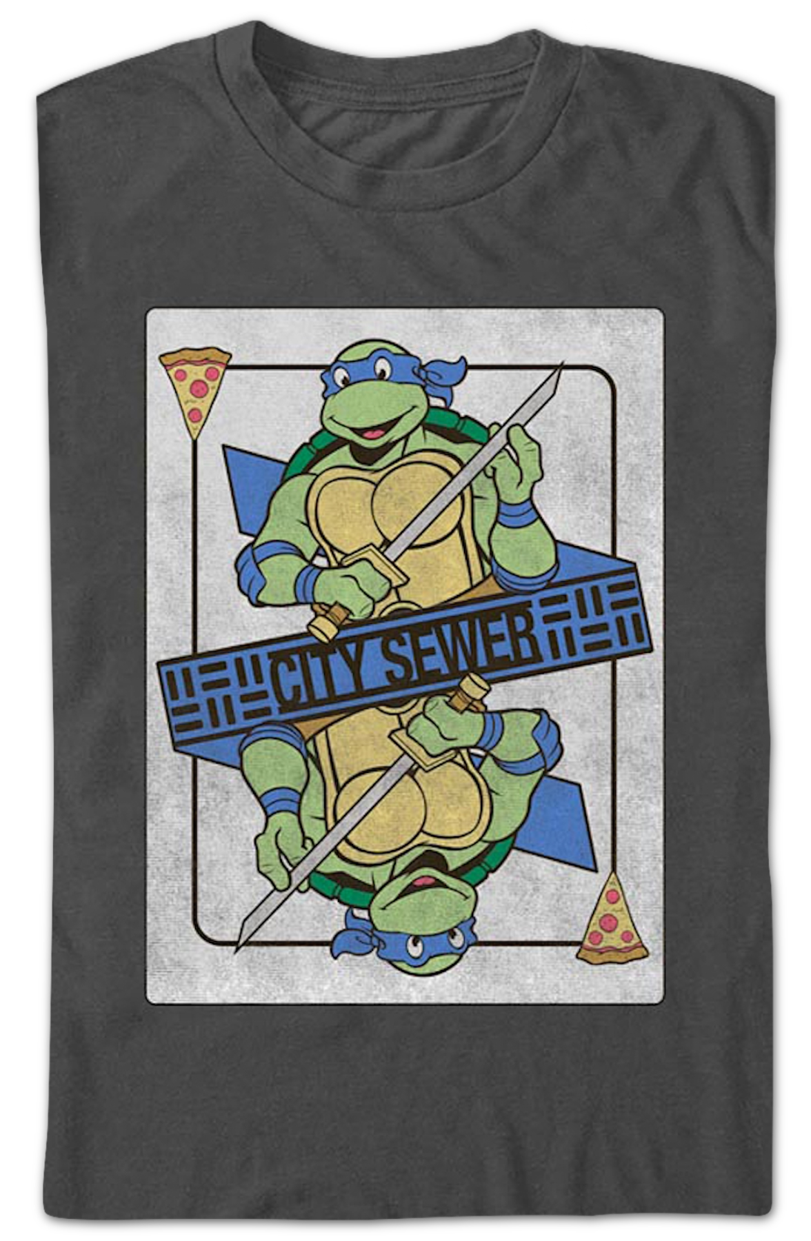 Leonardo Playing Card Teenage Mutant Ninja Turtles T-Shirt