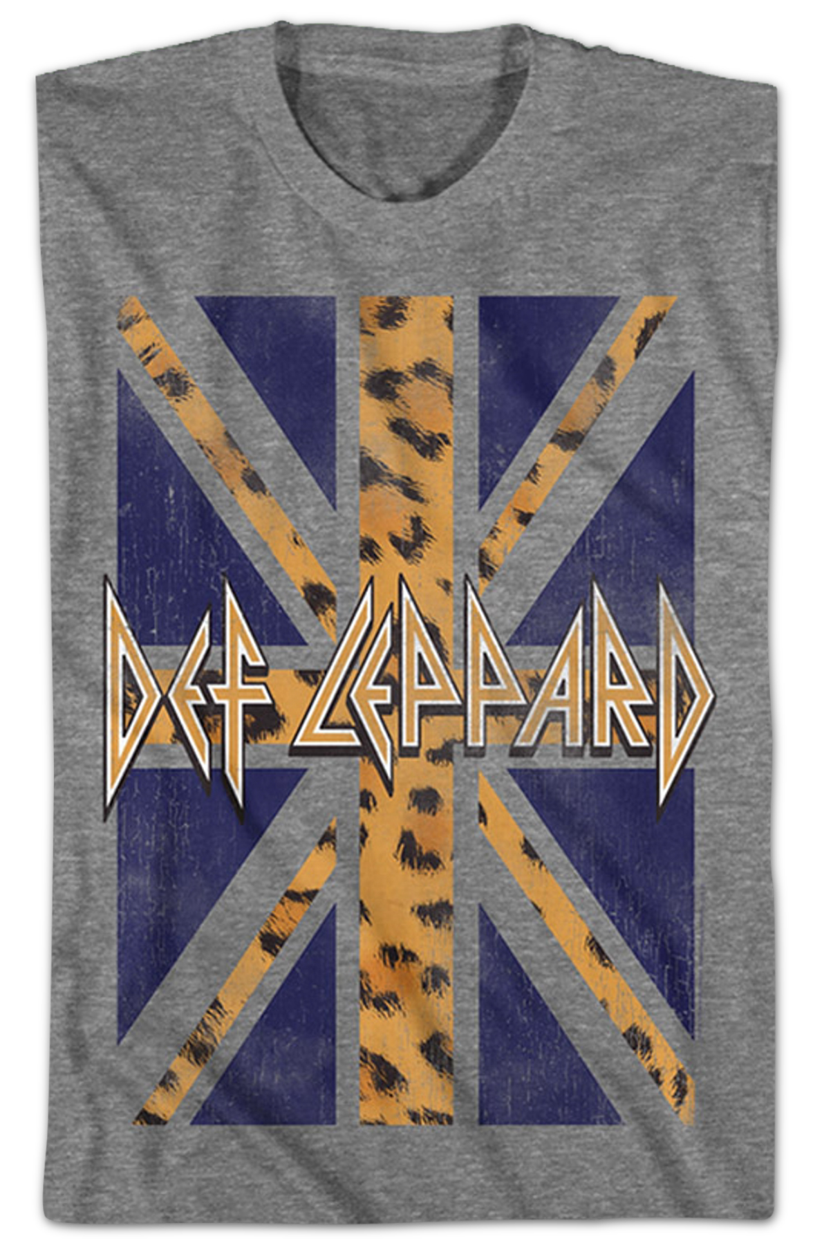 Leopard Print Flag Def Leppard T-Shirt