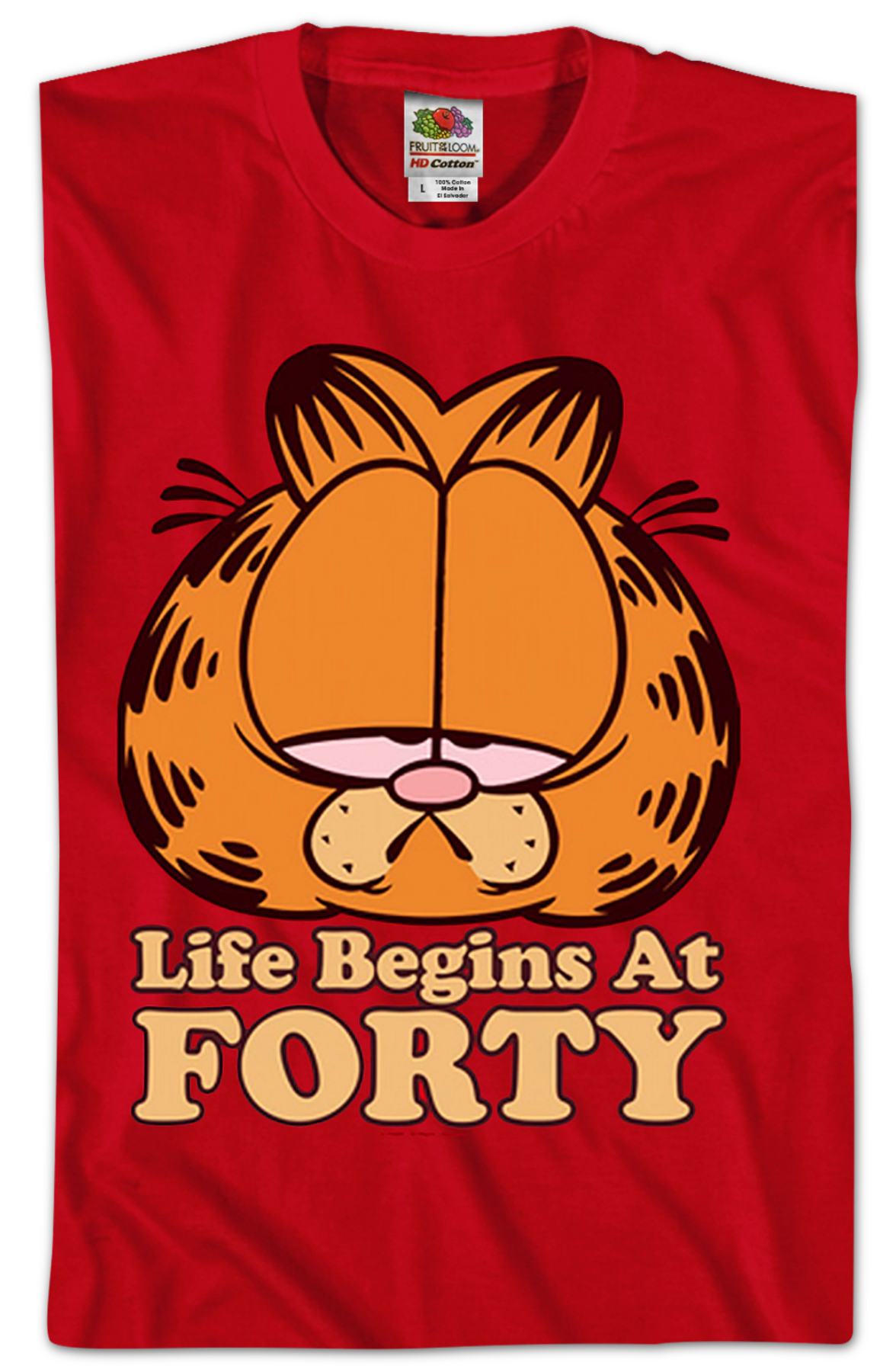 Life Begins At Forty Garfield T-Shirt
