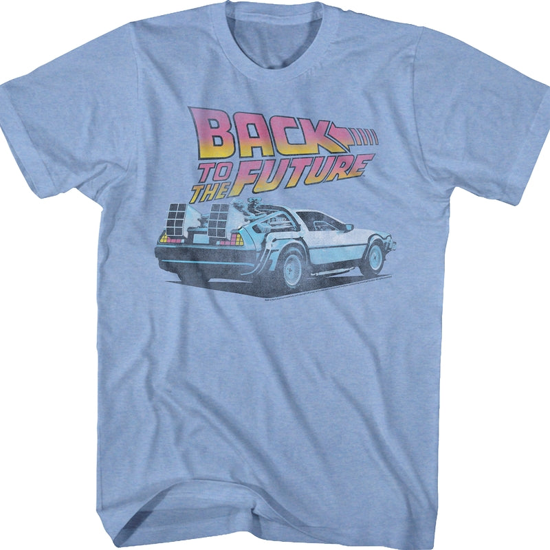 Light Blue DeLorean Back To The Future T-Shirt