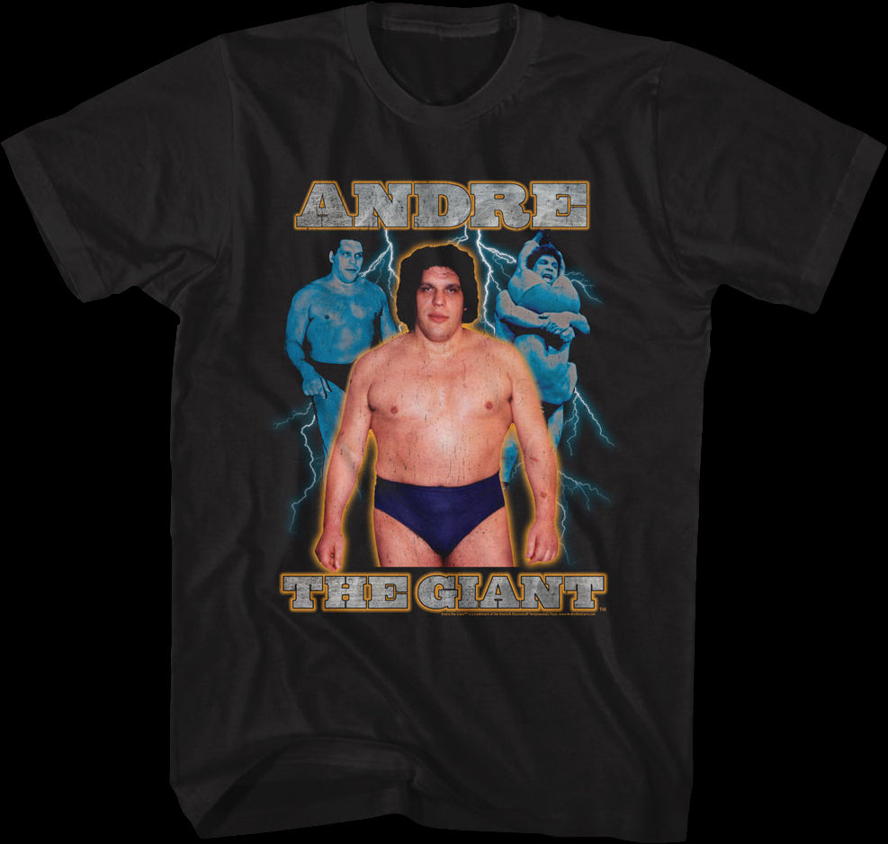 Lightning Bolt Collage Andre The Giant T-Shirt