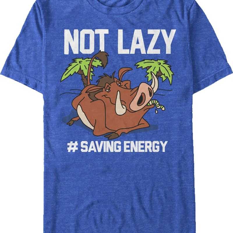 Lion King Pumbaa Not Lazy T-Shirt