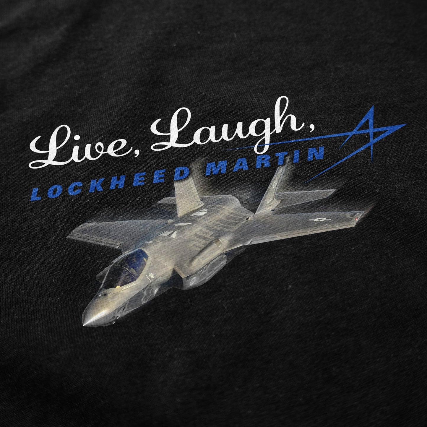 Live, Laugh, Fighter Jet Crewneck Sweatshirt