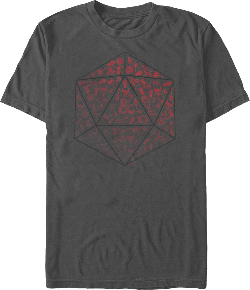 Logos In Rolling Die Dungeons & Dragons T-Shirt