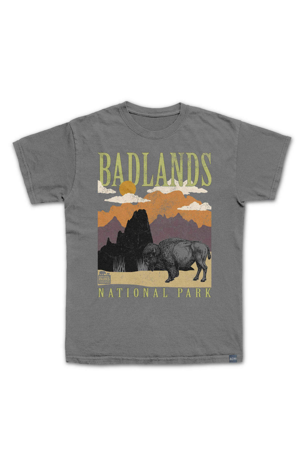 Made In USA Badlands Minimalist Landscape NPCA T-Shirt