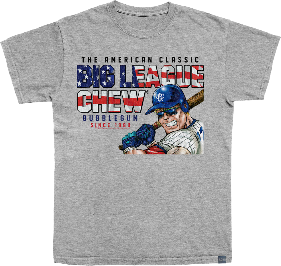 Made In USA Big League Chew America Text T-Shirt