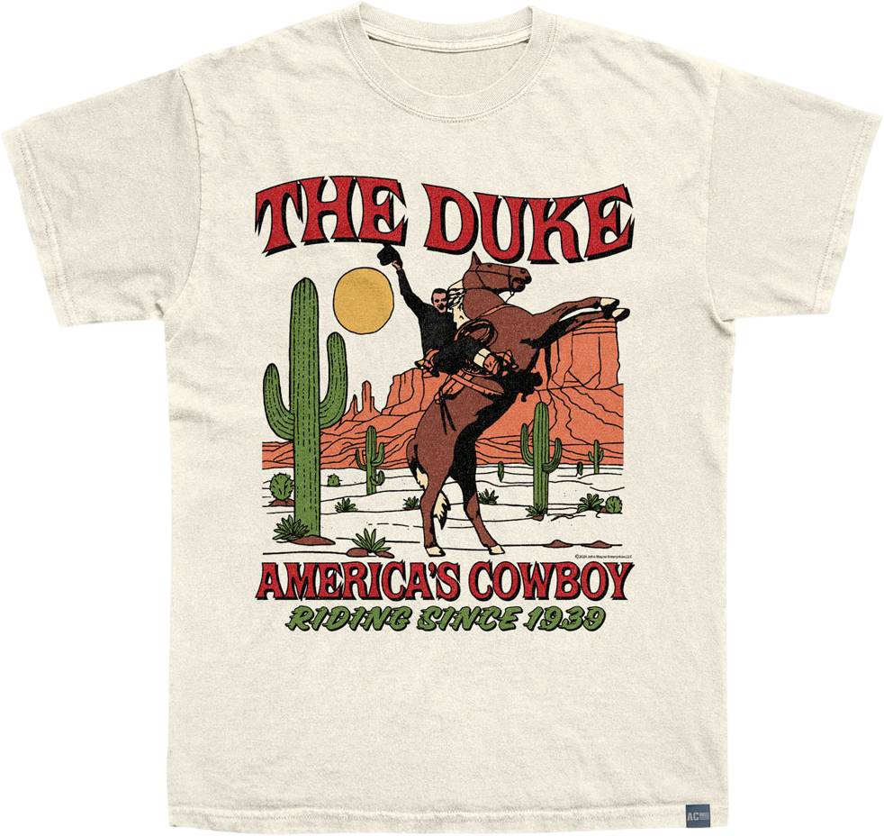 Made In USA John Wayne Americas Cowboy T-Shirt