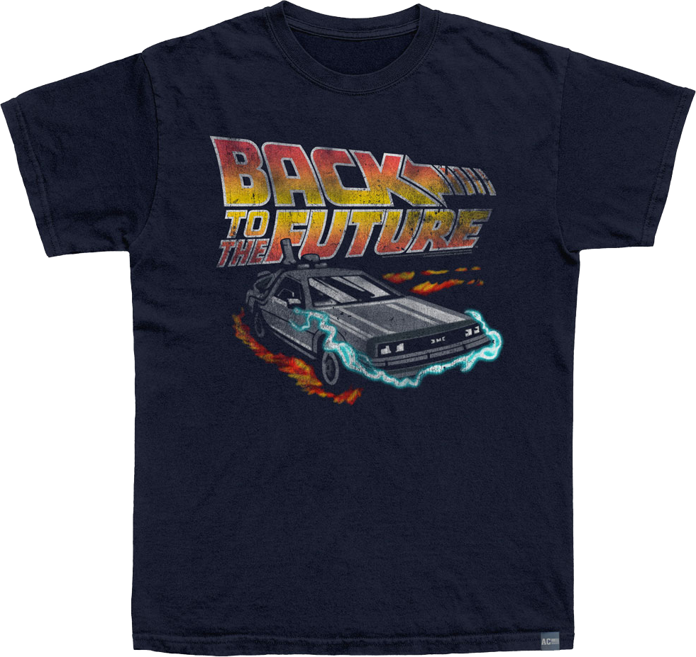 Made In USA Lightning DeLorean Back To The Future T-Shirt