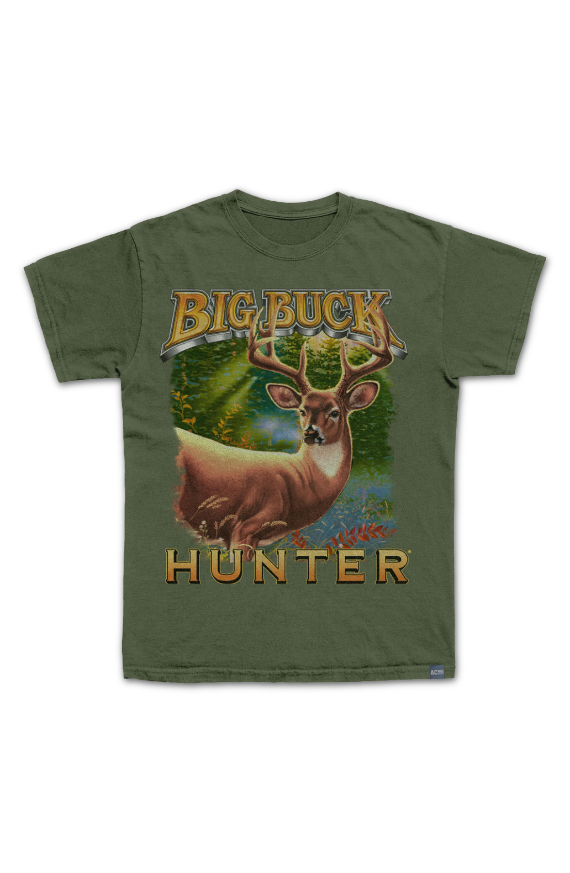 Made In USA Logo and Deer Big Buck Hunter T-Shirt