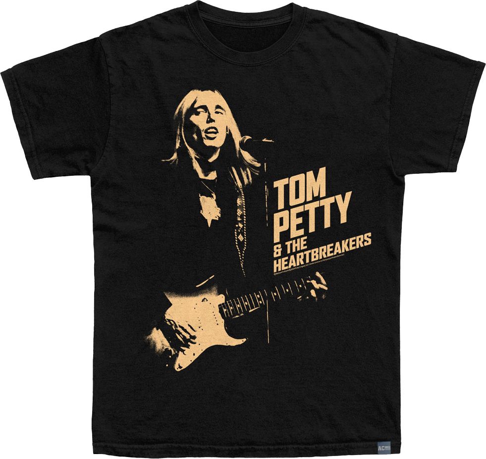 Made In USA Monochrome Tom Petty & The Heartbreakers T-Shirt