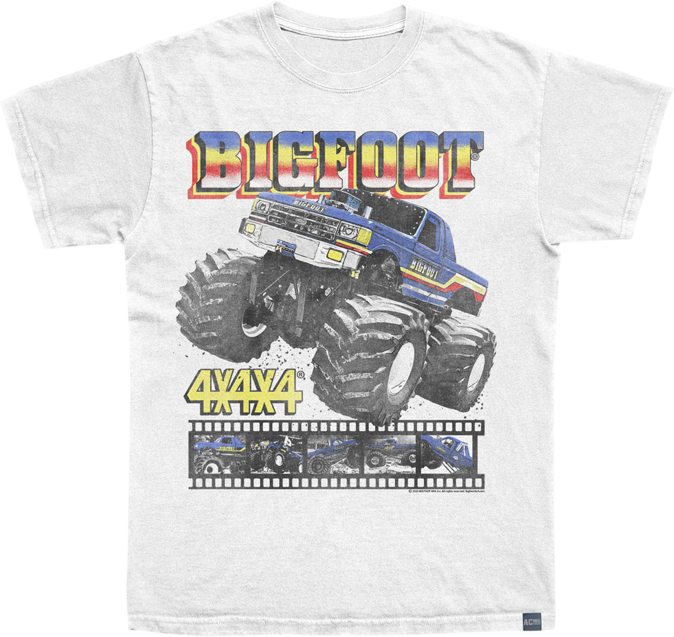 Made In USA Monster Truck Film Reel Bigfoot T-Shirt