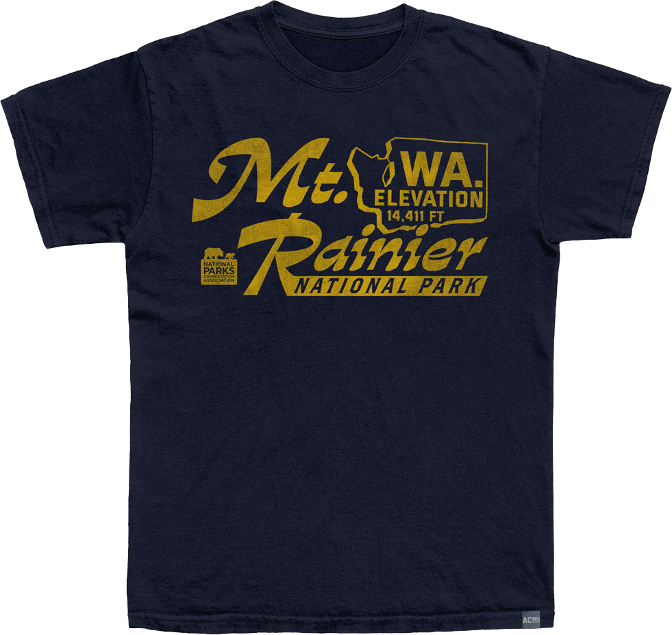 Made In USA Mt. Ranier Elevation NPCA T-Shirt