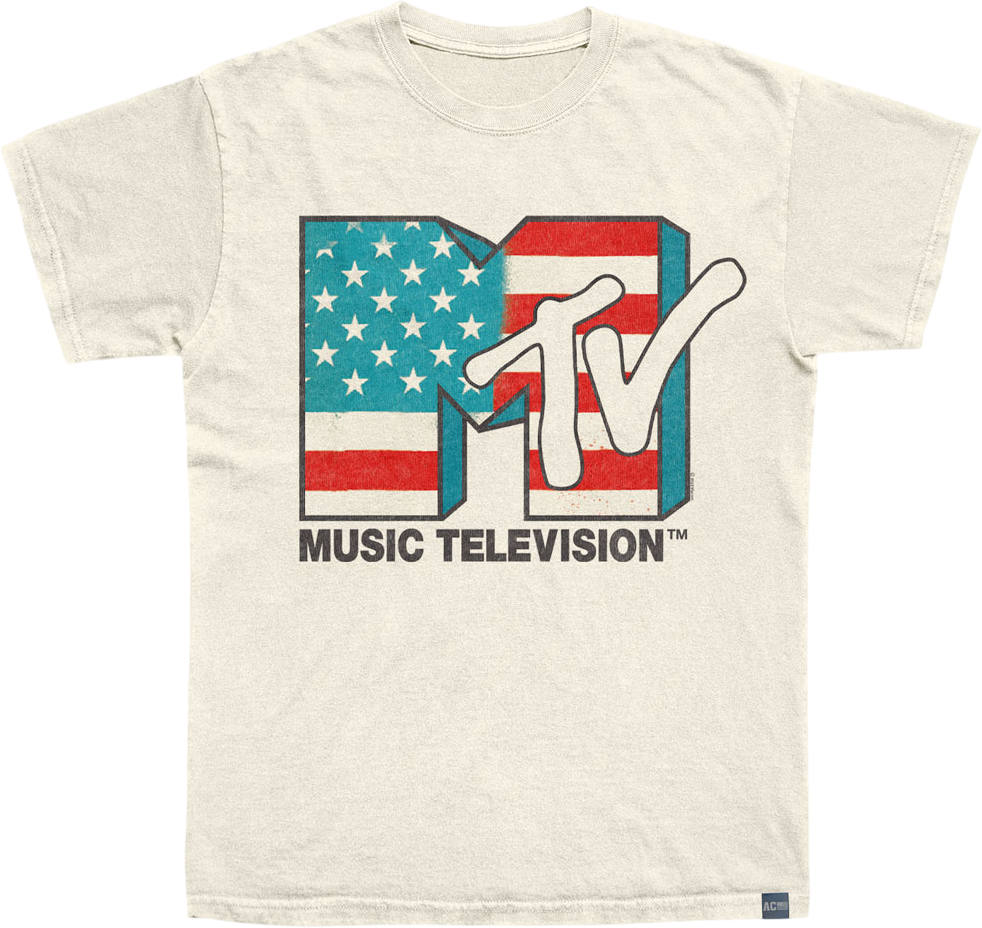 Made In USA MTV American Flag T-Shirt
