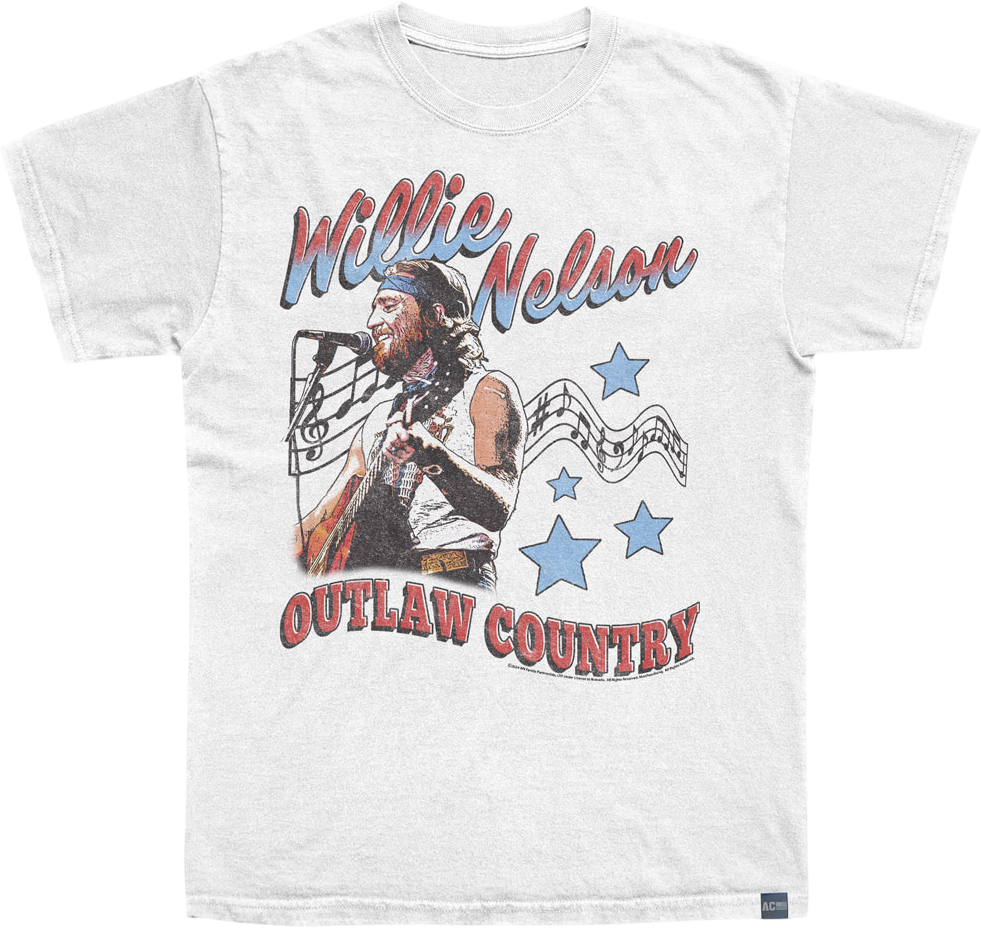 Made In USA Outlaw Country Americana Willie Nelson T-Shirt