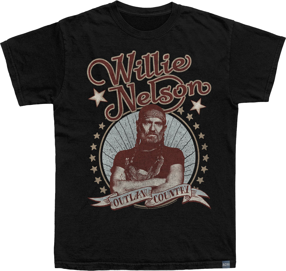 Made In USA Outlaw Country Willie Nelson T-Shirt