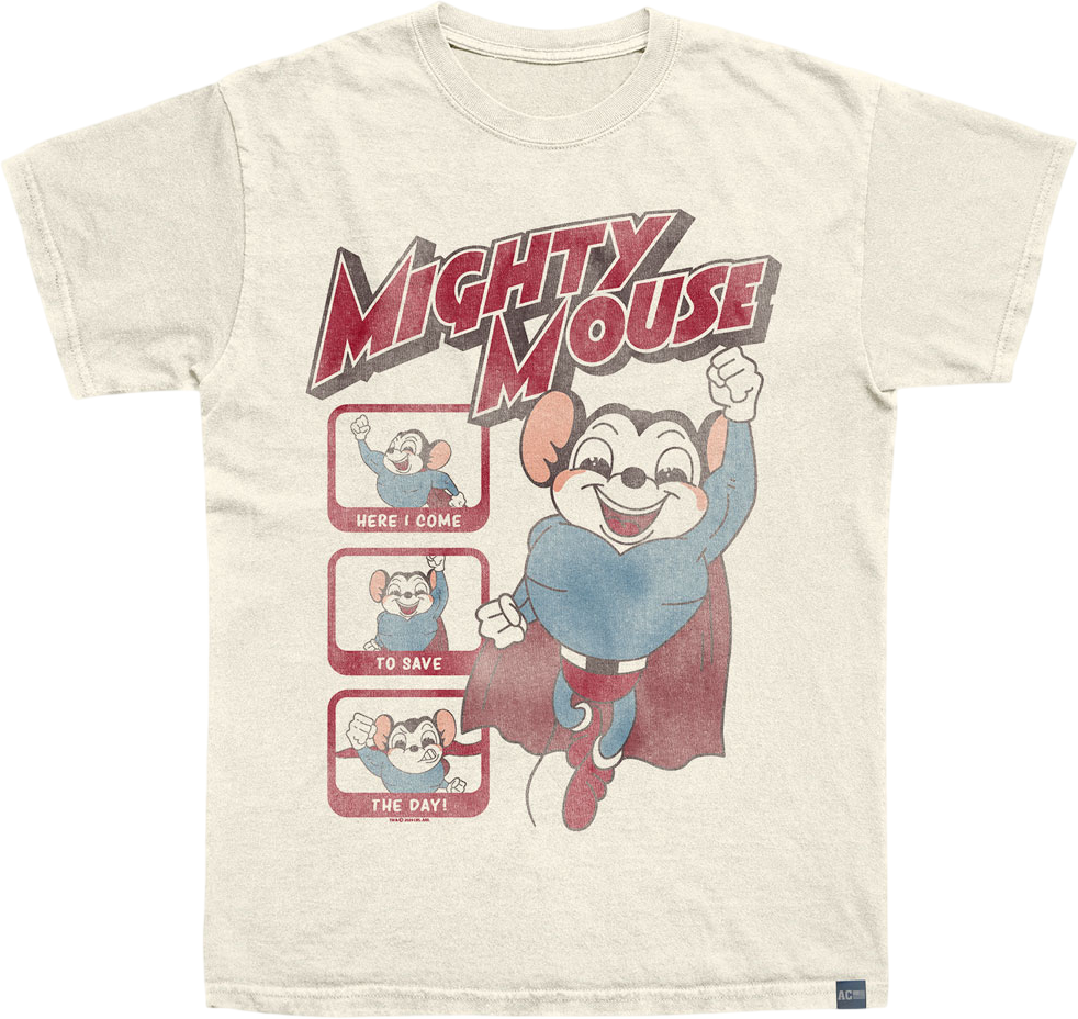 Made In USA Save The Day Mighty Mouse T-Shirt