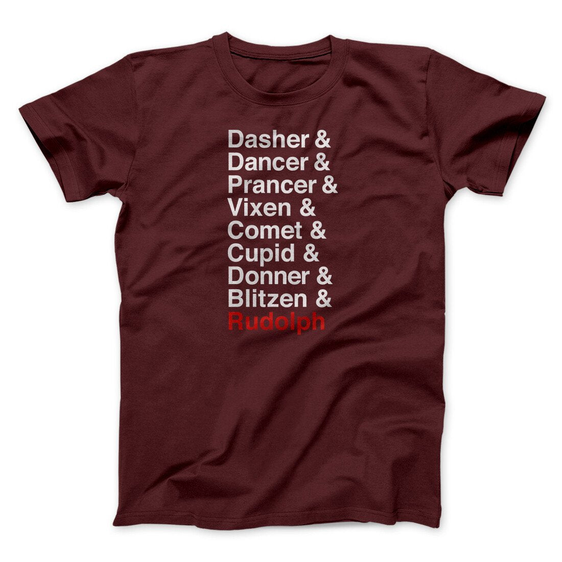 Reindeer Names Men/Unisex T-Shirt