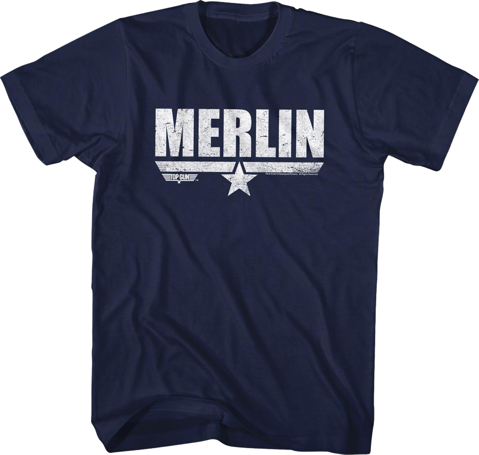 Distressed Merlin Top Gun T-Shirt
