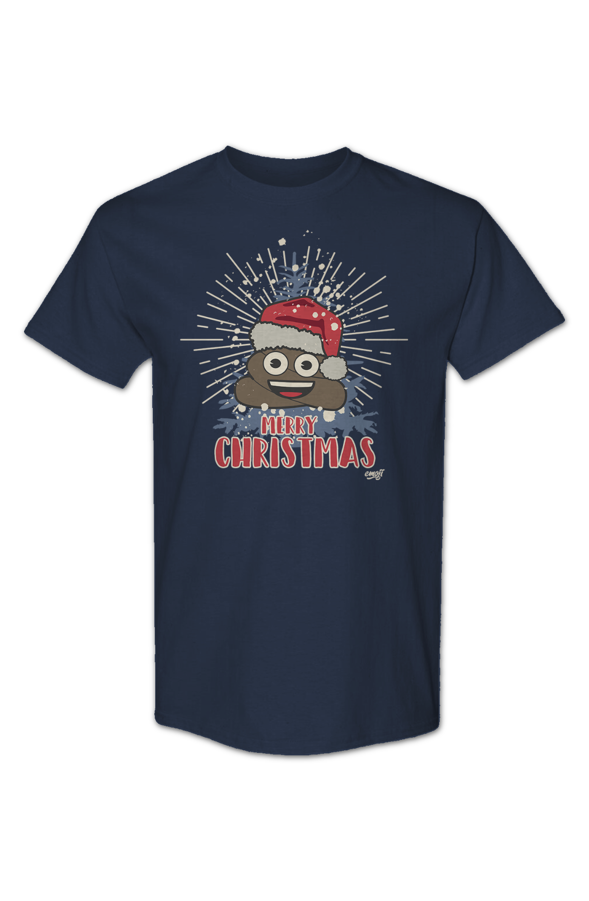 Merry Christmas Smiling Poo Emoji T-Shirt