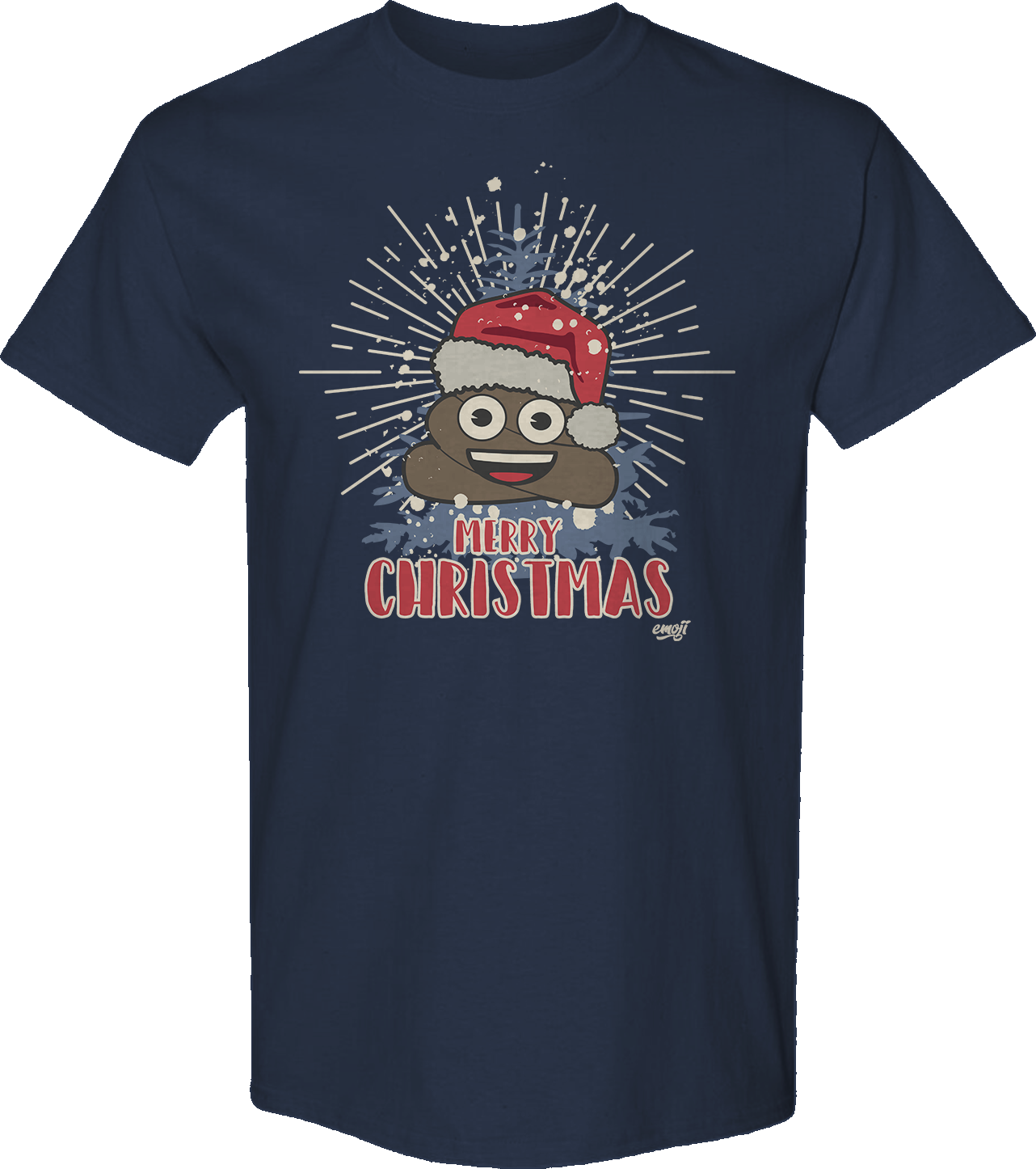 Merry Christmas Smiling Poo Emoji T-Shirt