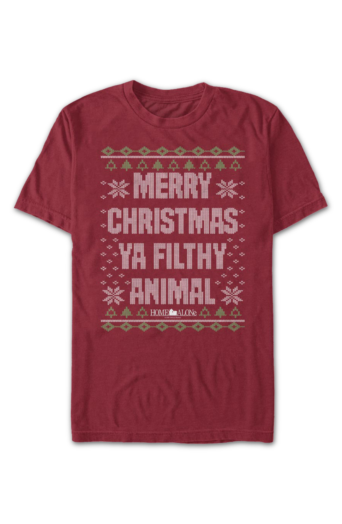Merry Christmas Ya Filthy Animal Faux Knit Sweater Home Alone T-Shirt