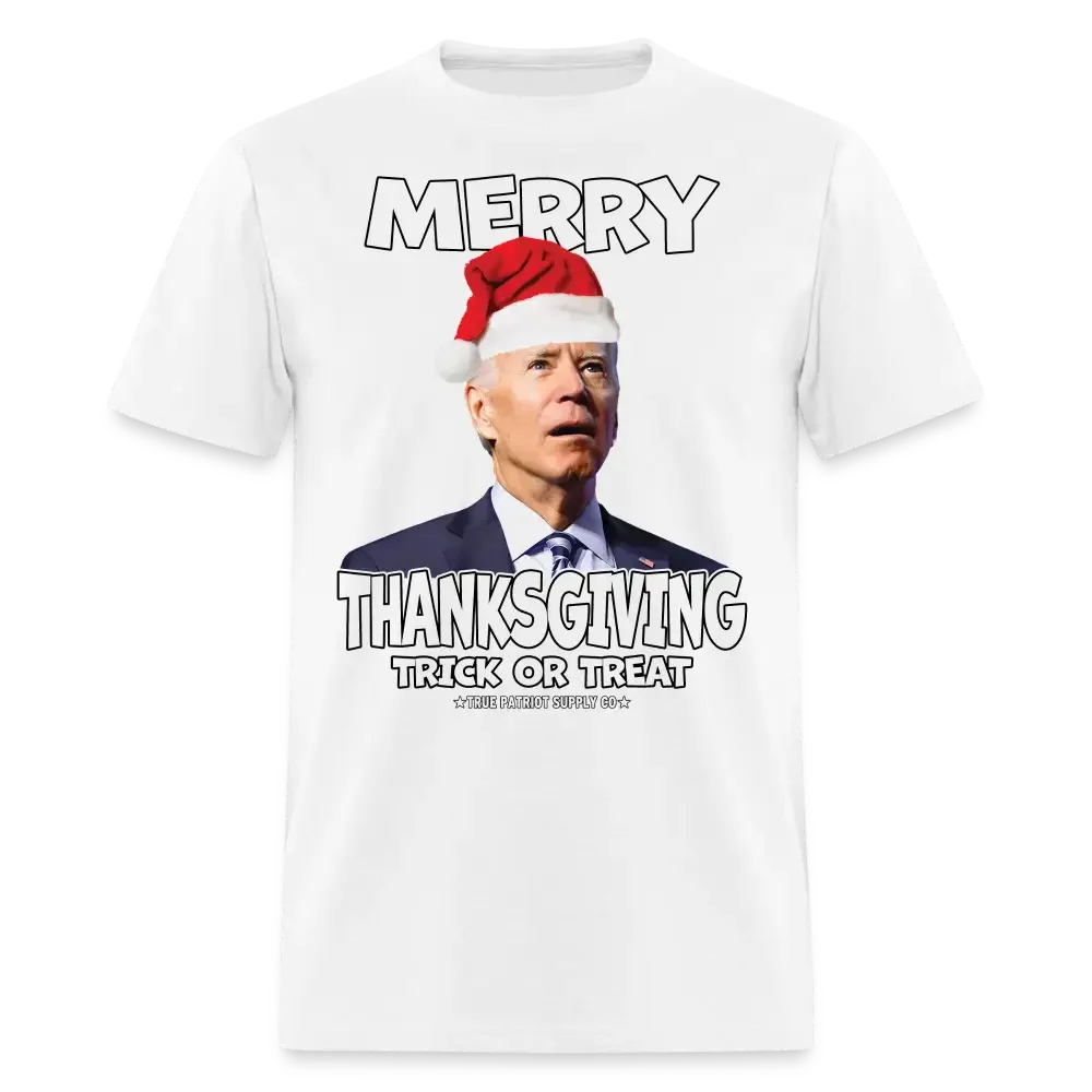 Merry Thanksgiving Trick Or Treat Confused Biden Unisex Classic T-Shirt