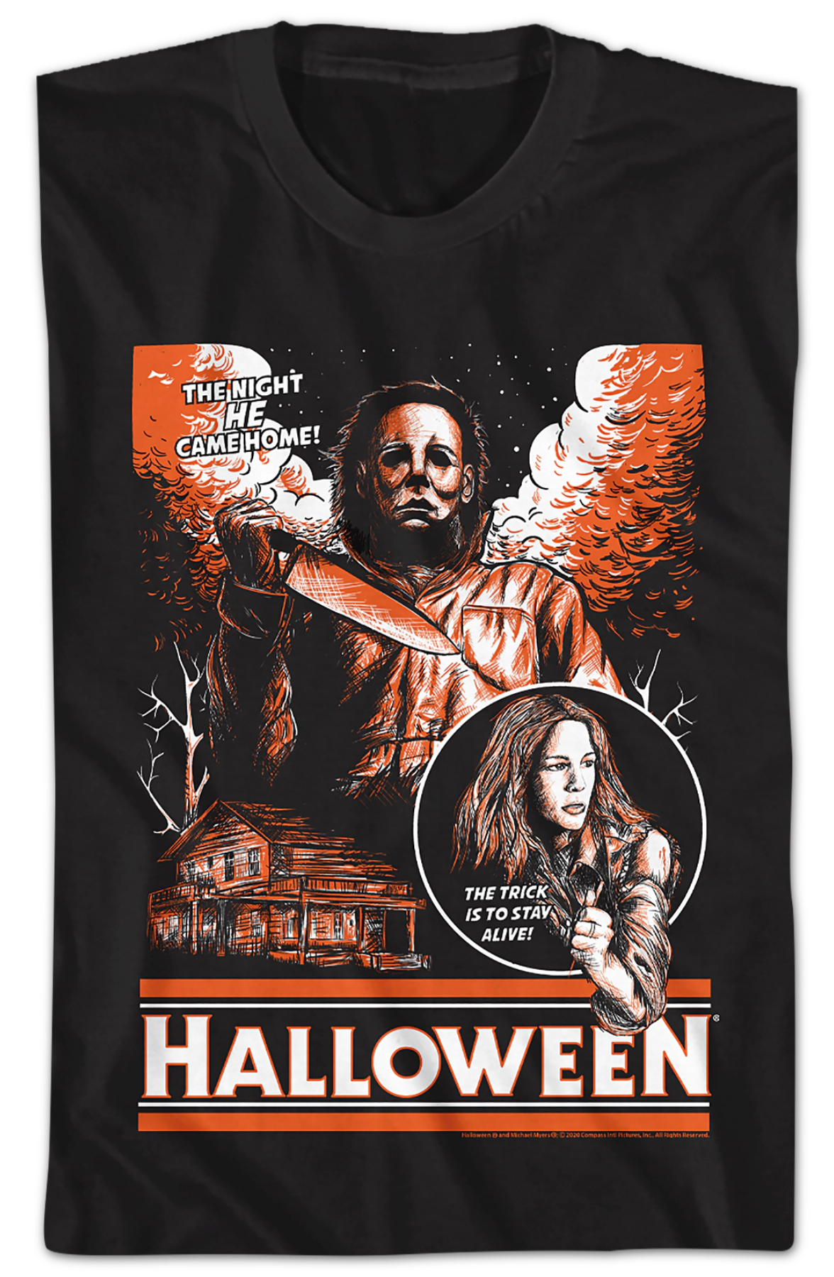 Michael Myers And Laurie Strode Halloween T-Shirt