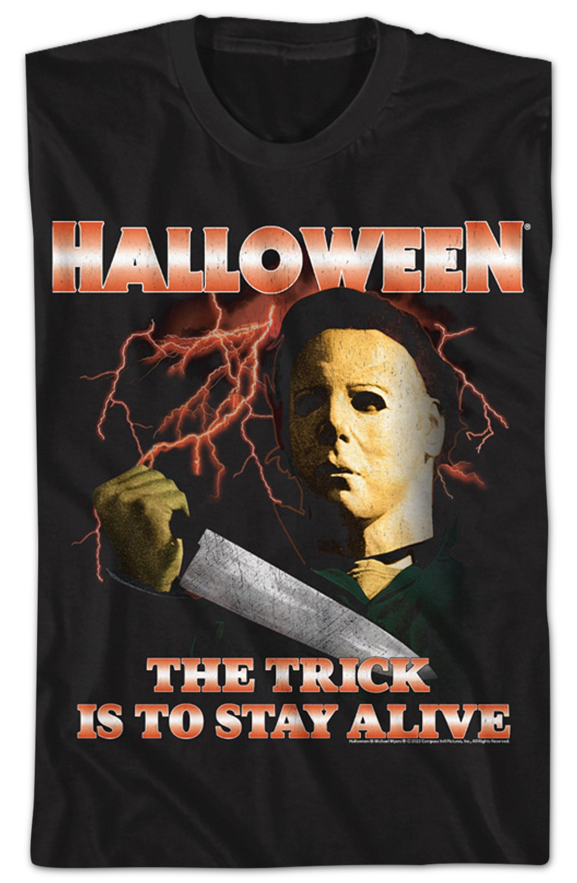 Michael Myers Lightning Bolts Halloween T-Shirt