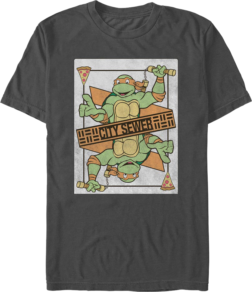 Michelangelo Playing Card Teenage Mutant Ninja Turtles T-Shirt
