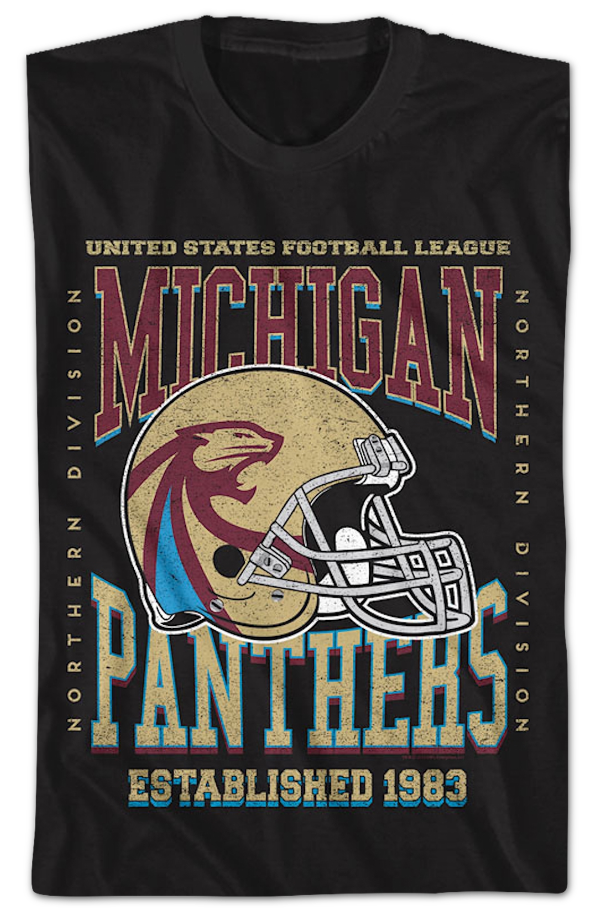 Michigan Panthers Established 1983 USFL T-Shirt