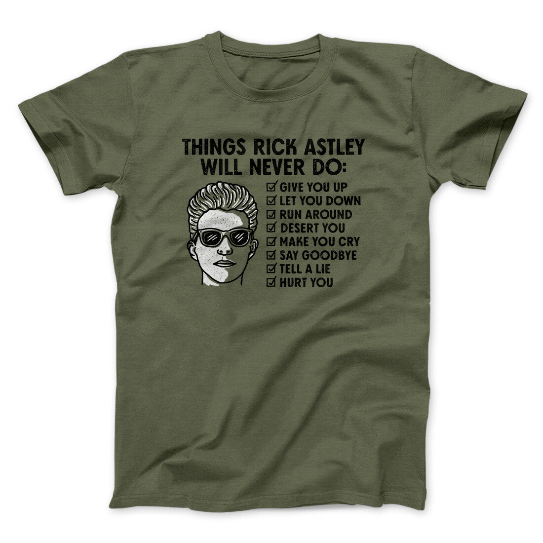Things Rick Astley Would Never Do Men/Unisex T-Shirt
