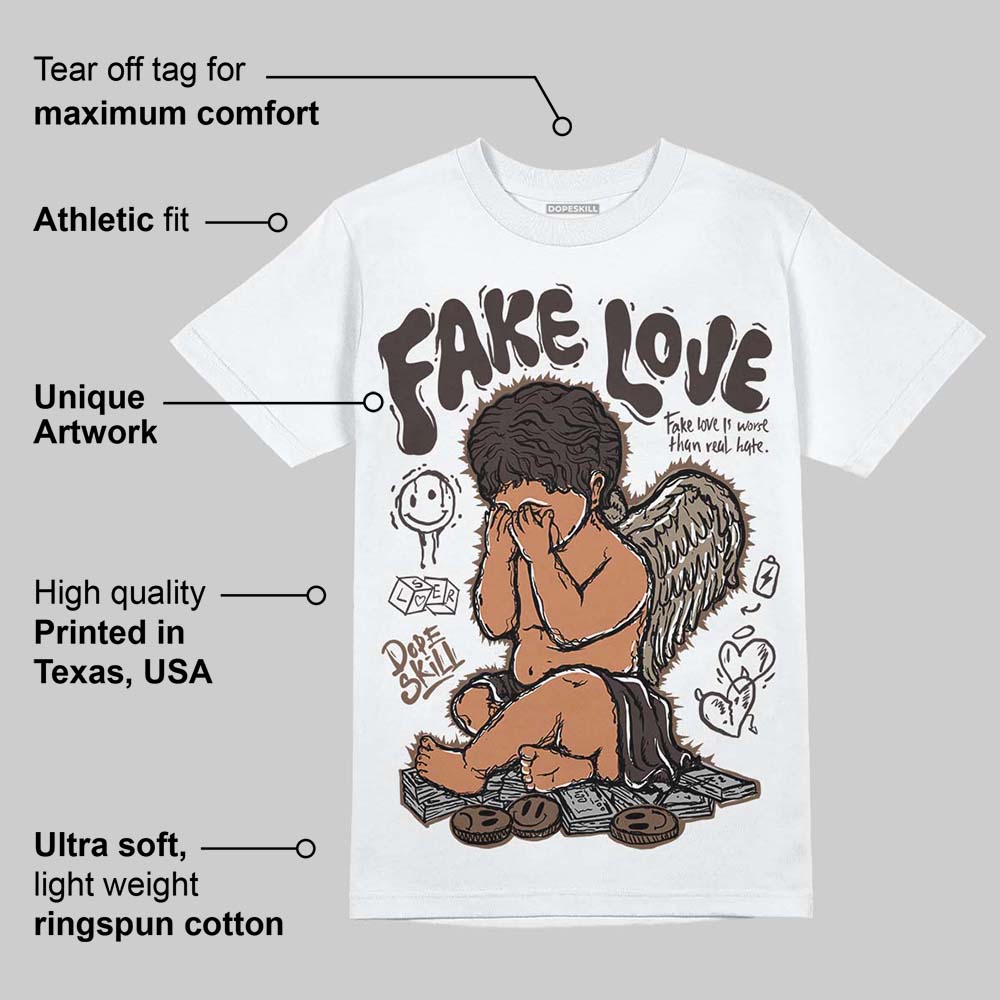 Baroque Brown 12s DopeSkill T-Shirt False Love Graphic