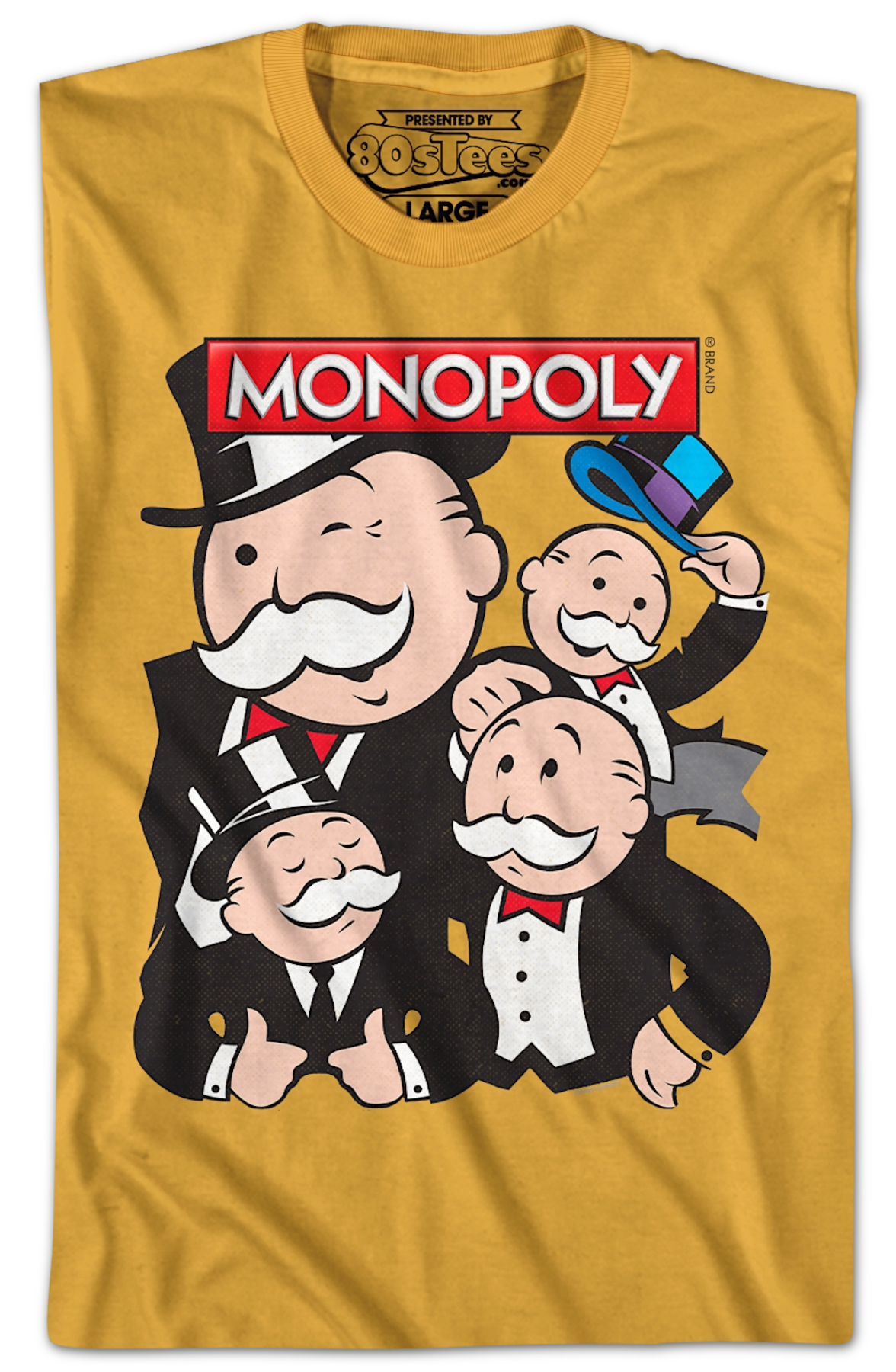 Rich Uncle Pennybags Collage Monopoly T-Shirt