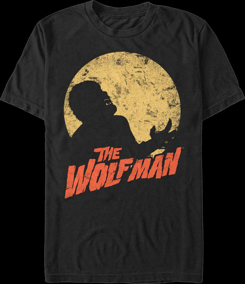 Moonlit Silhouette Wolf Man T-Shirt