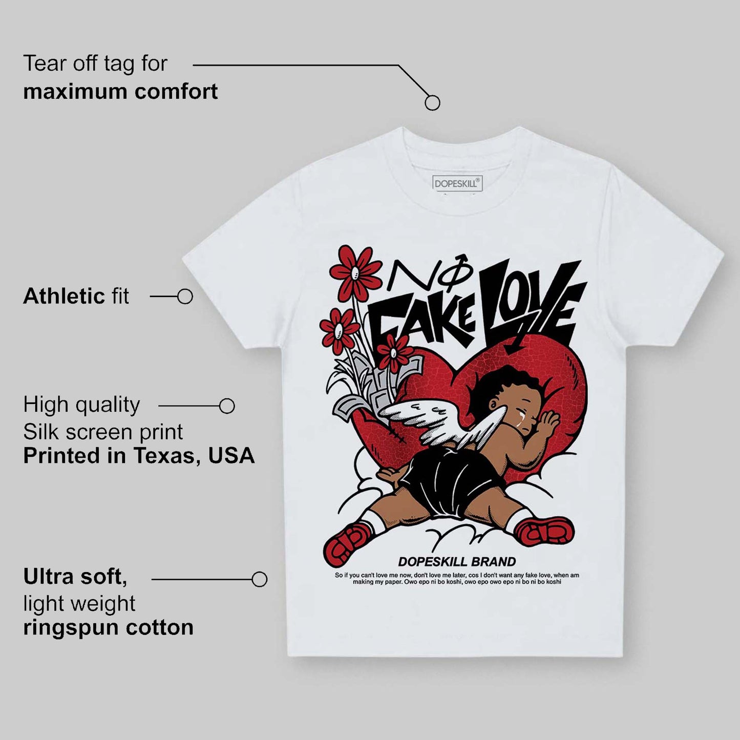 Ruby 1s DopeSkill Toddler Kids T-shirt No Fake Love Graphic