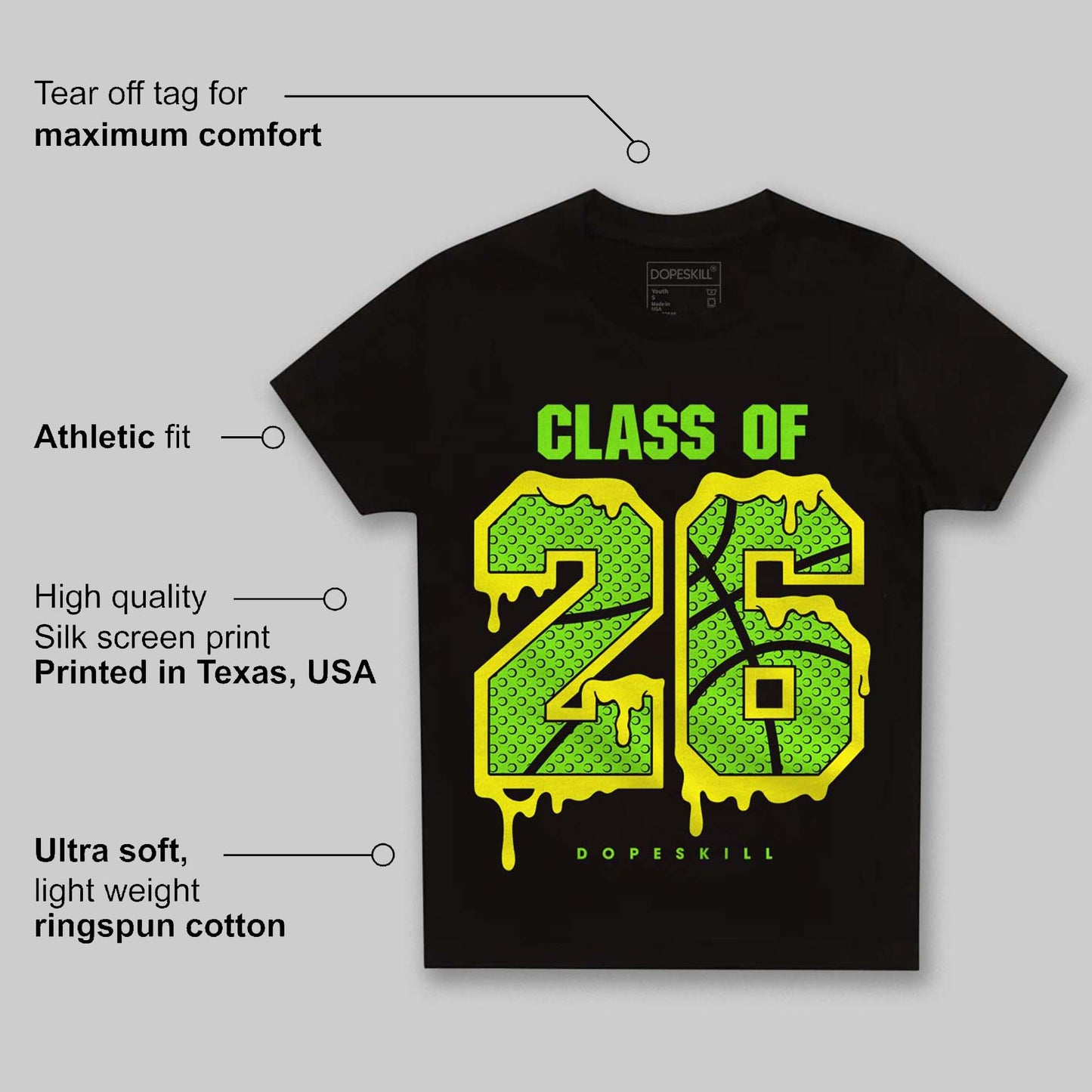 Neon Green Collection DopeSkill Toddler Kids T-shirt 26 Drip Graphic