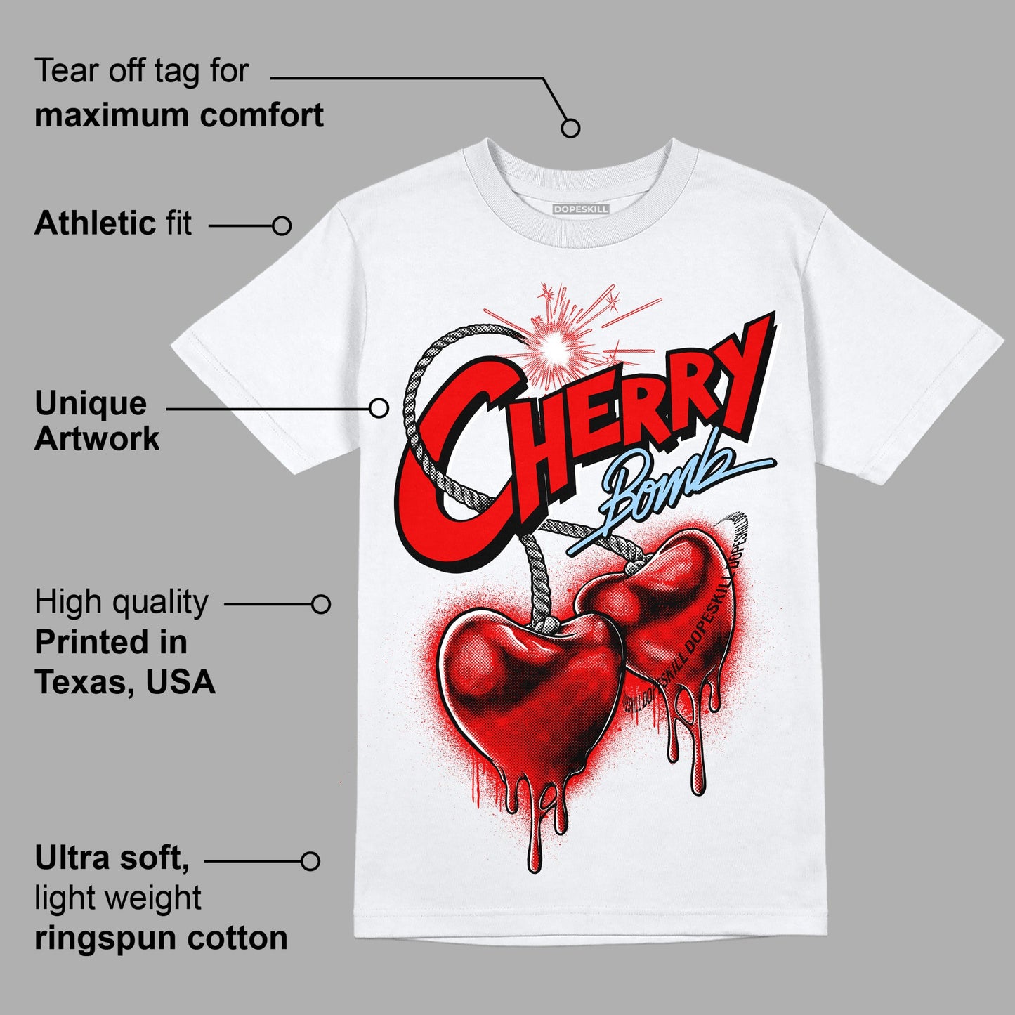 Cherry 11s DopeSkill T-Shirt Cherry Bomb Graphic