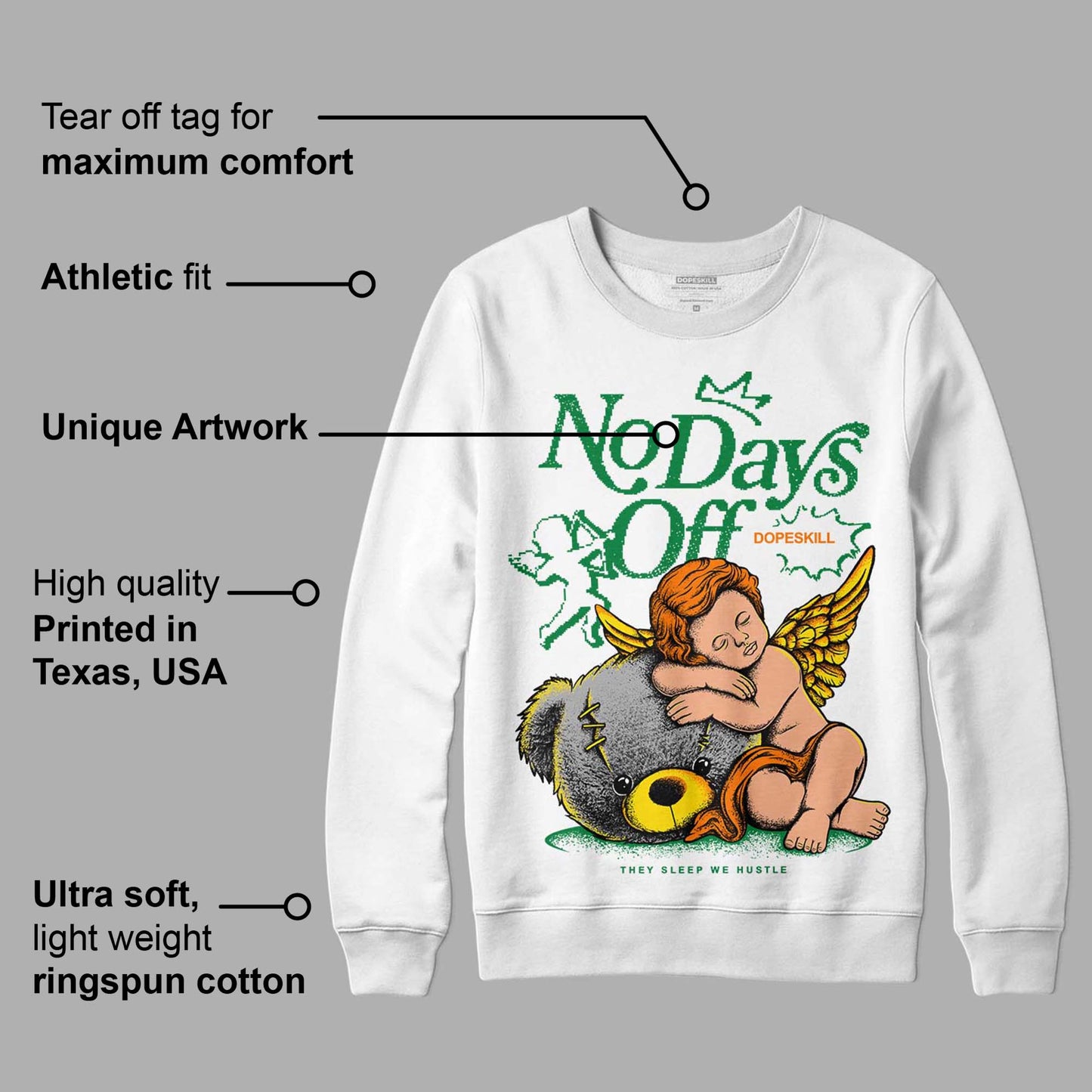 Dunk Low Reverse Brazil DopeSkill Sweatshirt New No Days Off Graphic